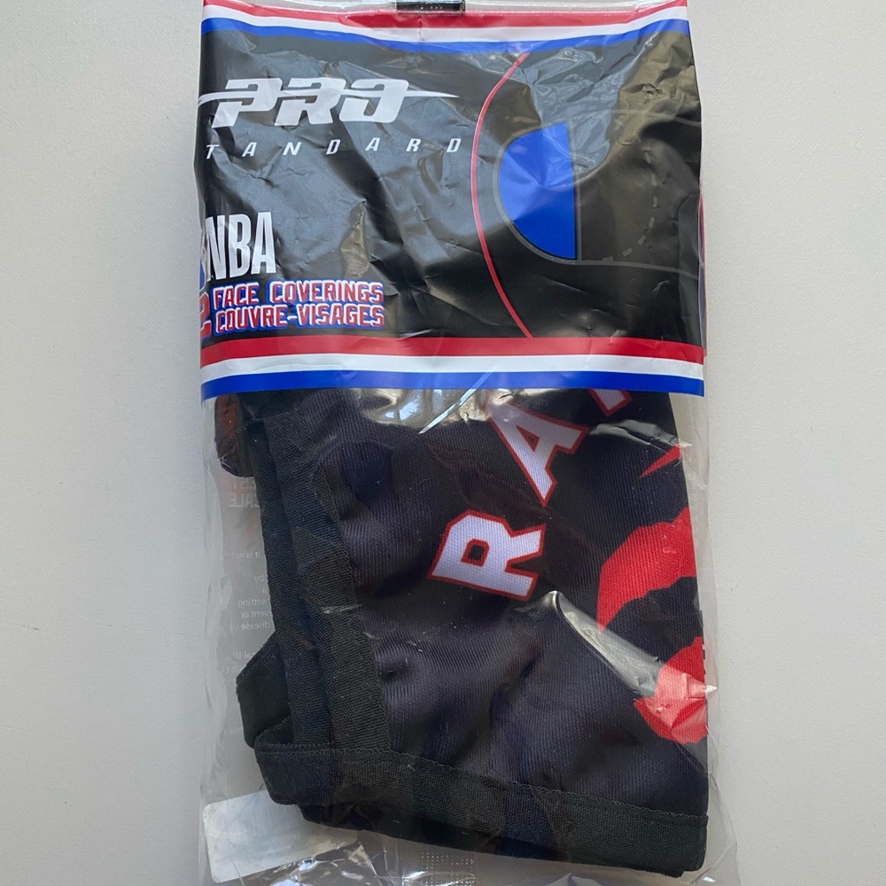 NEW Toronto Raptors NBA Pro Standard 2 Face Masks